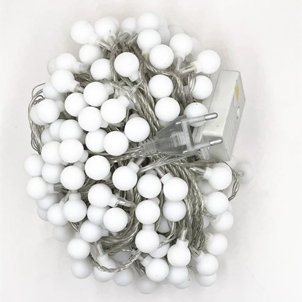 5M 10M 20M 30M 50M Cherry Balls LED Fairy String Lights 220V 110V Operated Wedding Christmas Outdoor Room Garland Decoration