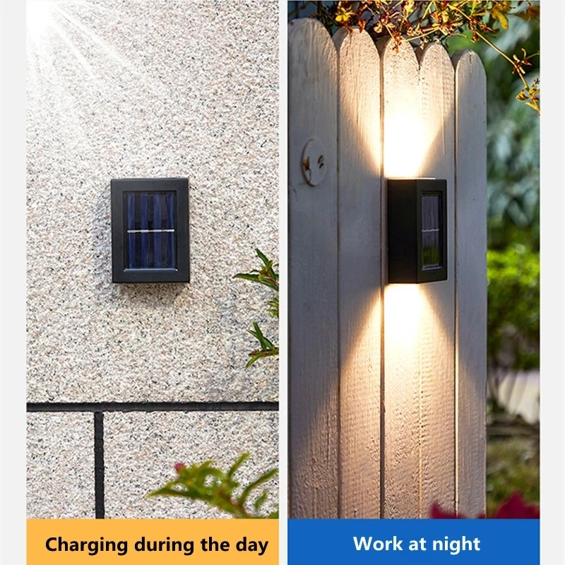 Solar LED Outdoor Light Solar Lighting Sensor Lamp Streetlights Exterior Garden Decoration Garland Waterproof Solar Wall Light