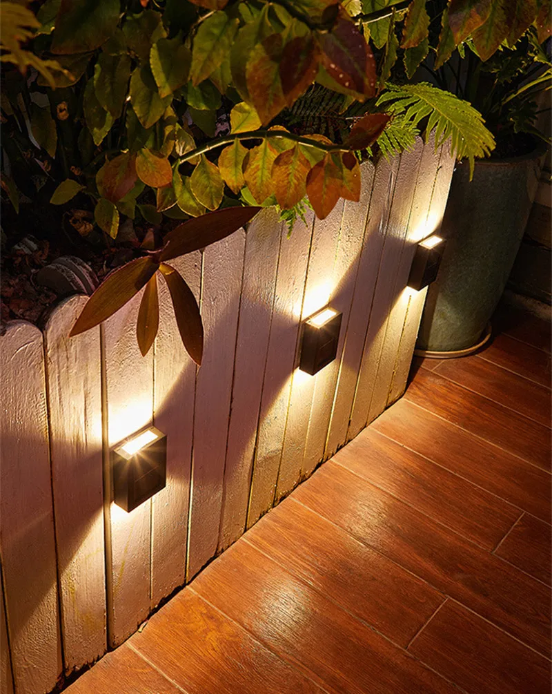 Solar LED Outdoor Light Solar Lighting Sensor Lamp Streetlights Exterior Garden Decoration Garland Waterproof Solar Wall Light