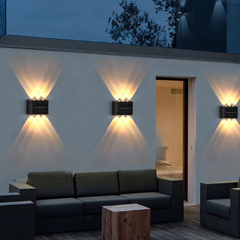 Solar LED Outdoor Light Solar Lighting Sensor Lamp Streetlights Exterior Garden Decoration Garland Waterproof Solar Wall Light