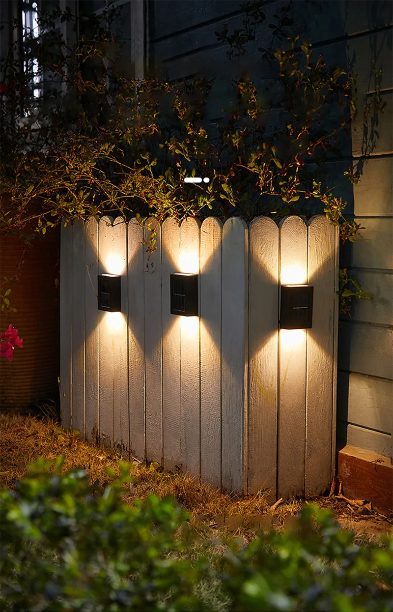 Solar LED Outdoor Light Solar Lighting Sensor Lamp Streetlights Exterior Garden Decoration Garland Waterproof Solar Wall Light