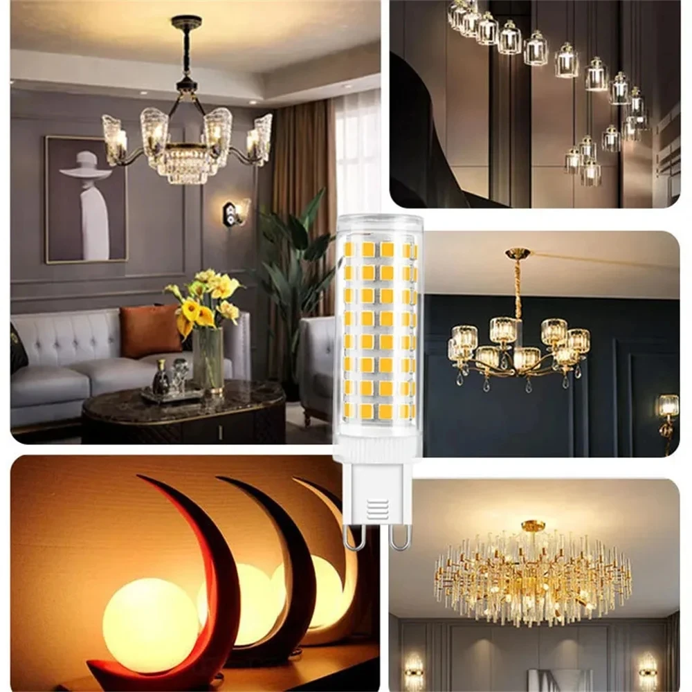 Mini G9 LED Light Bulbs 7W 9W 12W 15W 18W 220V LED Corn Light 2835SMD Cool/Warm/Neutral White Ceramic Lamp For Home Chandelier