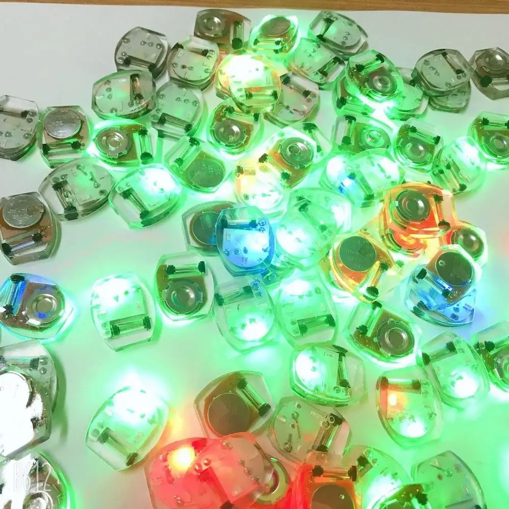 10Pcs Luminous LED Shoe Light Shoe Decoration Glowing Miniature Vibrating Light Plastic Movement Electronics Lamp Kids Gift
