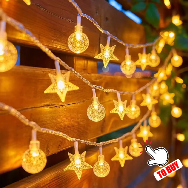 LED Solar String Garland Lights Outdoor Waterproof Copper Wire Bottle Stopper Shaped 1M Fairy Light Decor For Wedding Christmas