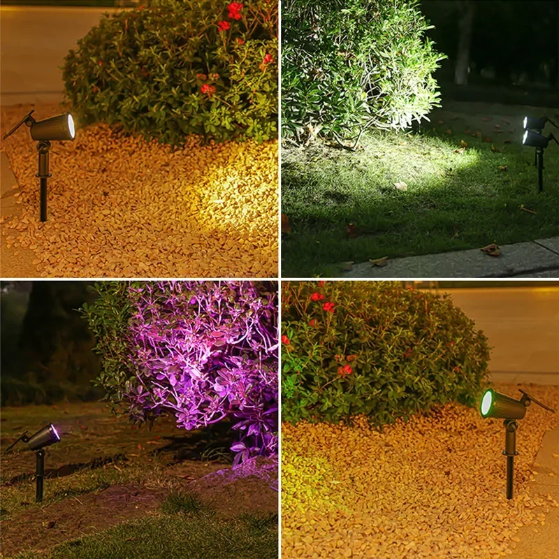 9 LED Solar Spot Light Outdoor Waterproof Spotlights Solar Garden Lights Landscape Lighting Decoration Pathway Lawn Lamp