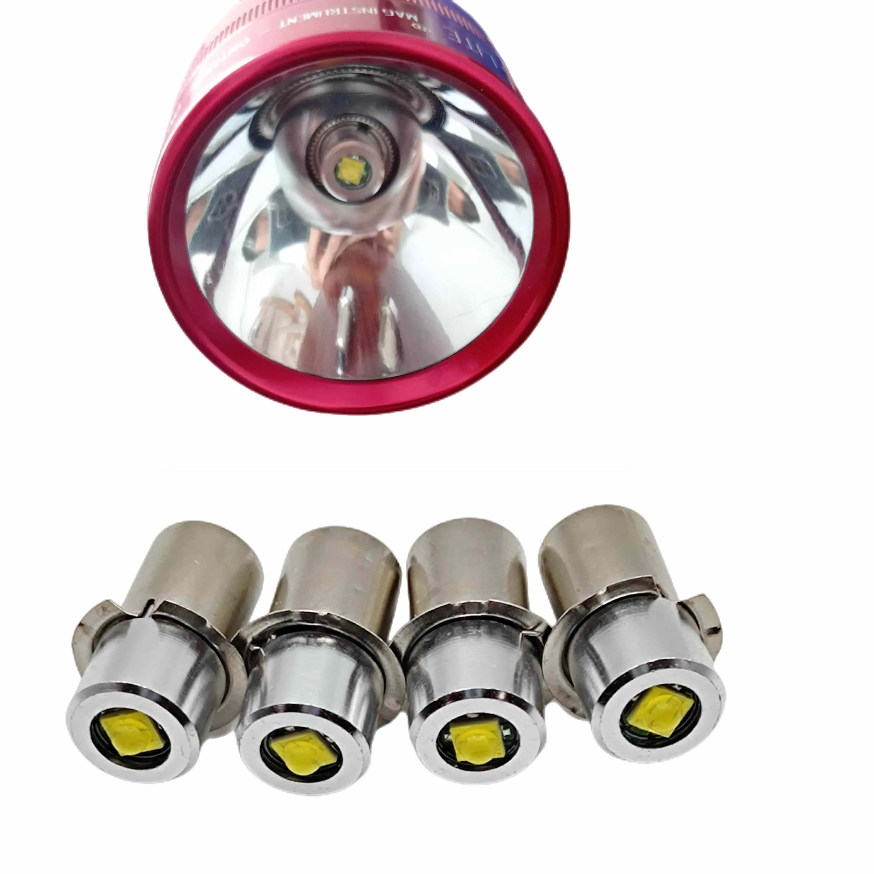 P13.5S Pr2 LED Bulb 3W Upgrade LED Flashlight Bulb Maglite LED Conversion Kit Mag Light LED Bulb 2-16 C&D Cells Maglite Torch