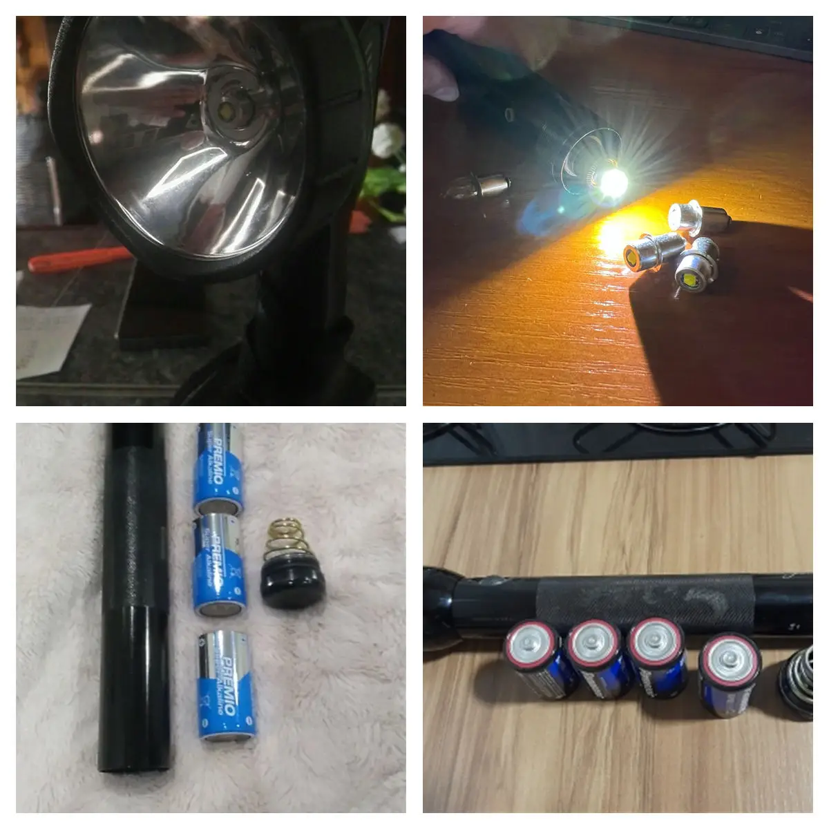 P13.5S Pr2 LED Bulb 3W Upgrade LED Flashlight Bulb Maglite LED Conversion Kit Mag Light LED Bulb 2-16 C&D Cells Maglite Torch