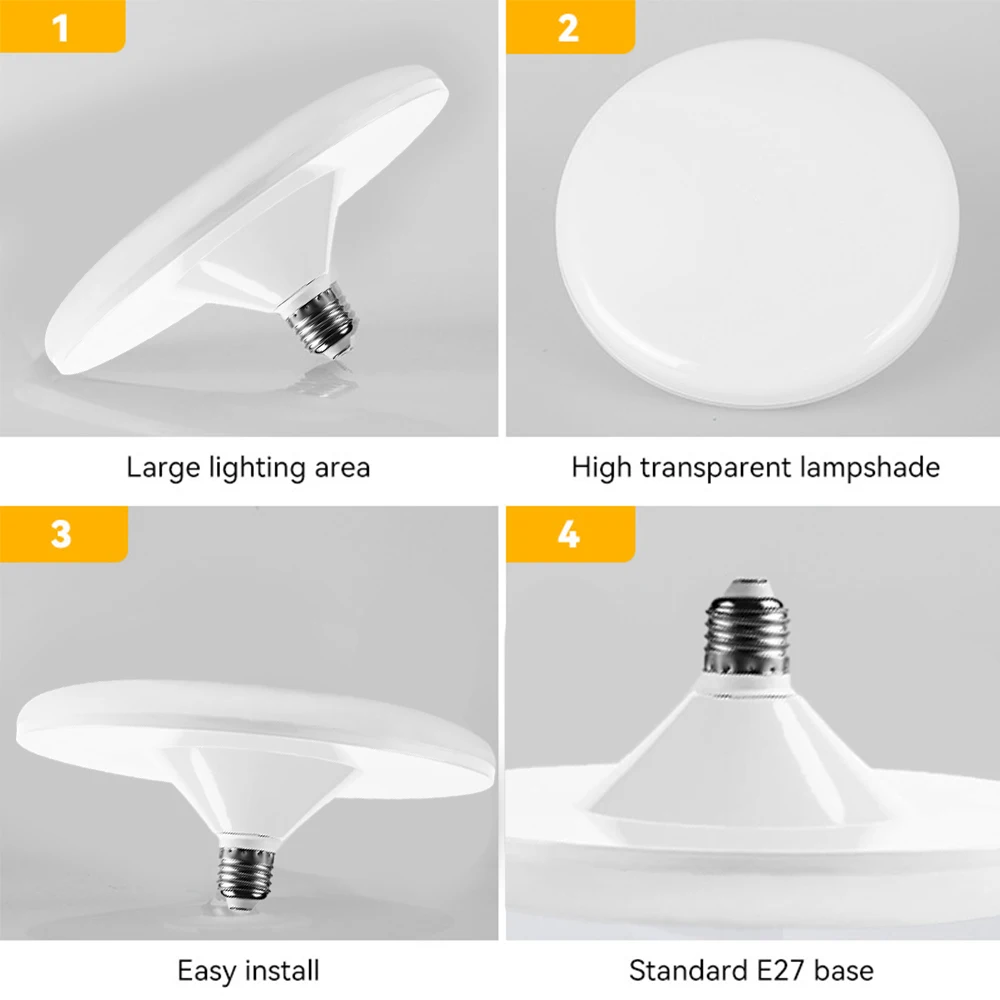 Fluorescent Bulb E27 Home Leds 220v Lamp Indoor Lighting Bulbs Round Super Bright Living Room UFO Shape Lights Ceiling Lamps Led