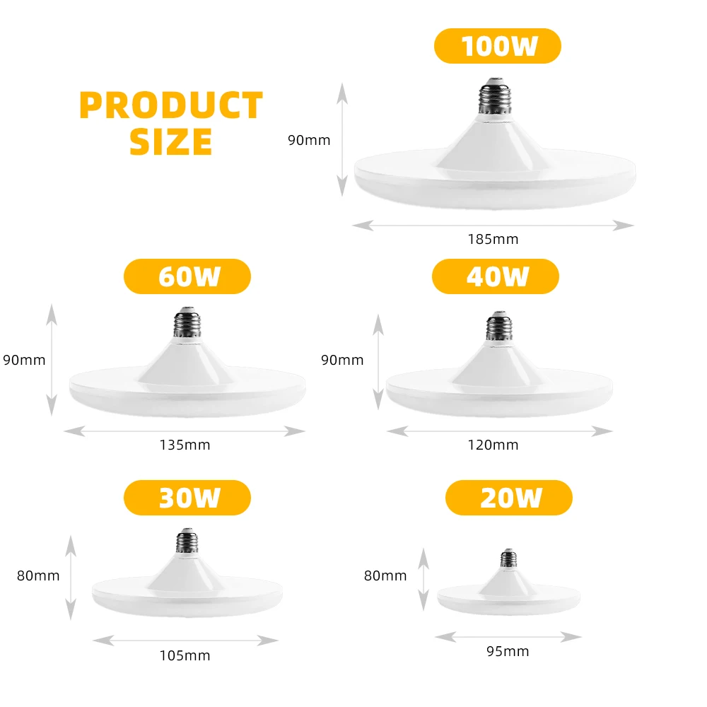 Fluorescent Bulb E27 Home Leds 220v Lamp Indoor Lighting Bulbs Round Super Bright Living Room UFO Shape Lights Ceiling Lamps Led
