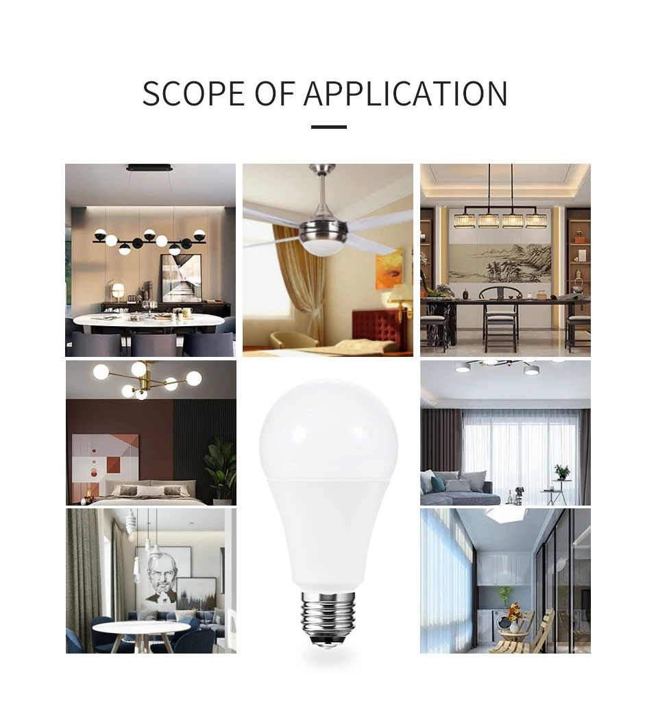 10pcs 110V LED Bulb Lamps E26 E27 E14 120V 3W 6W 9W 12W 15W 18W 20W Lampada Bombilla Table Light Lighting Living Room