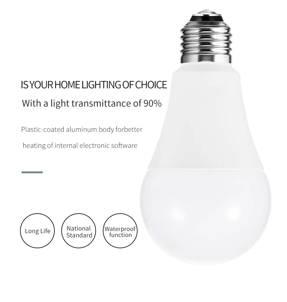 10pcs 110V LED Bulb Lamps E26 E27 E14 120V 3W 6W 9W 12W 15W 18W 20W Lampada Bombilla Table Light Lighting Living Room