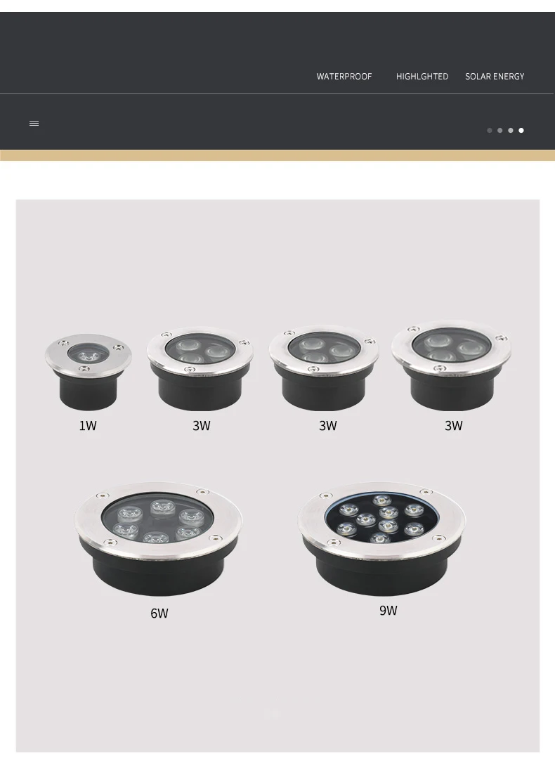 Thin IP67 Waterproof LED Light Garden Underground 3W 5W 9W Outdoor Buried Garden Path Spot Recessed Lighting 220V DC12V24V