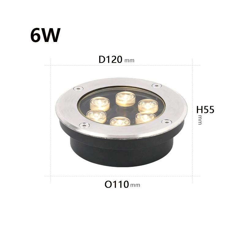 Thin IP67 Waterproof LED Light Garden Underground 3W 5W 9W Outdoor Buried Garden Path Spot Recessed Lighting 220V DC12V24V
