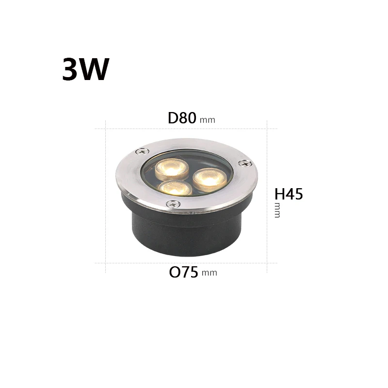 Thin IP67 Waterproof LED Light Garden Underground 3W 5W 9W Outdoor Buried Garden Path Spot Recessed Lighting 220V DC12V24V