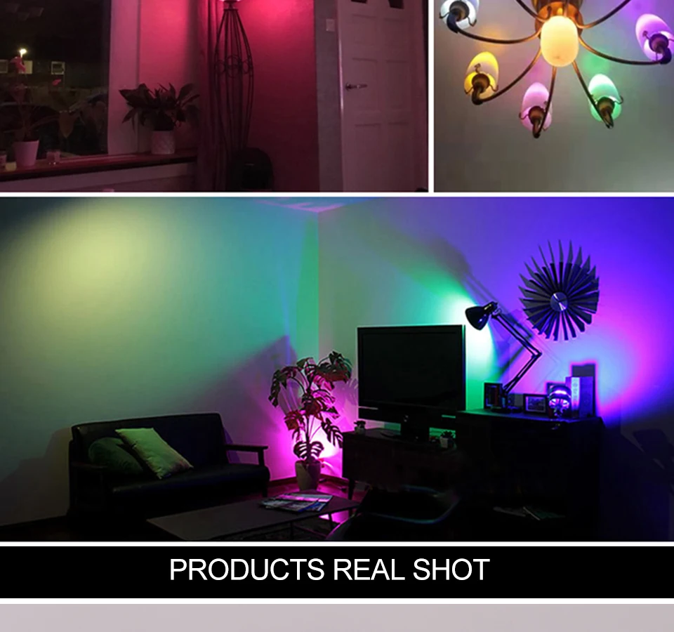 LED E27 RGB Lamp Spotlight Bulb AC 85-265V LED 15W 10W 4W IR Remote Control Led Bulb Smart Led RGBW Lamp Home Decor