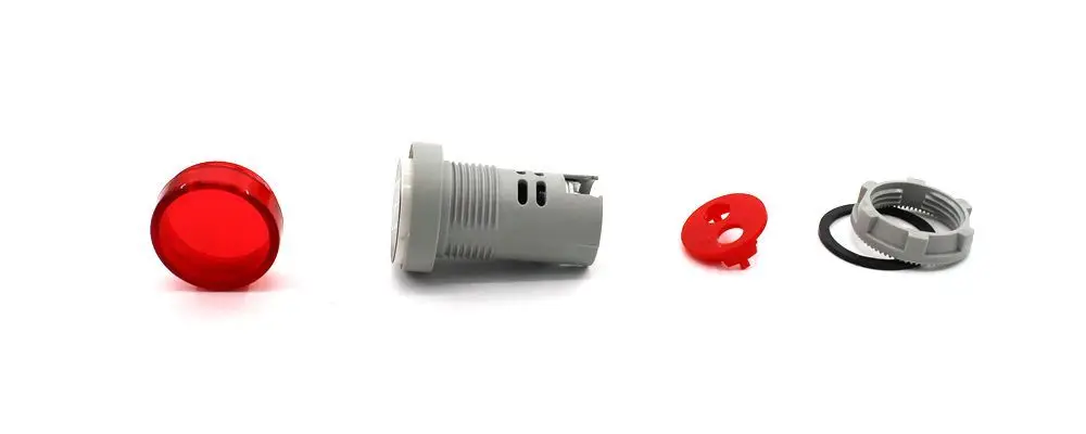 Mini LED Digital Display Voltmeter Alternating Current 60V-500V Digital Display Indicator Aperture 22mm Signal Lamp