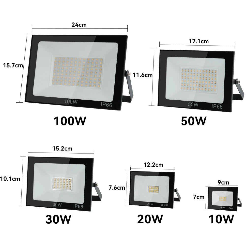 LED Flood Light 10W 20W 30W 50W 100W AC220V Reflector Outdoor Spotlight Street Light Led Exterior Wall Lamp For Garden