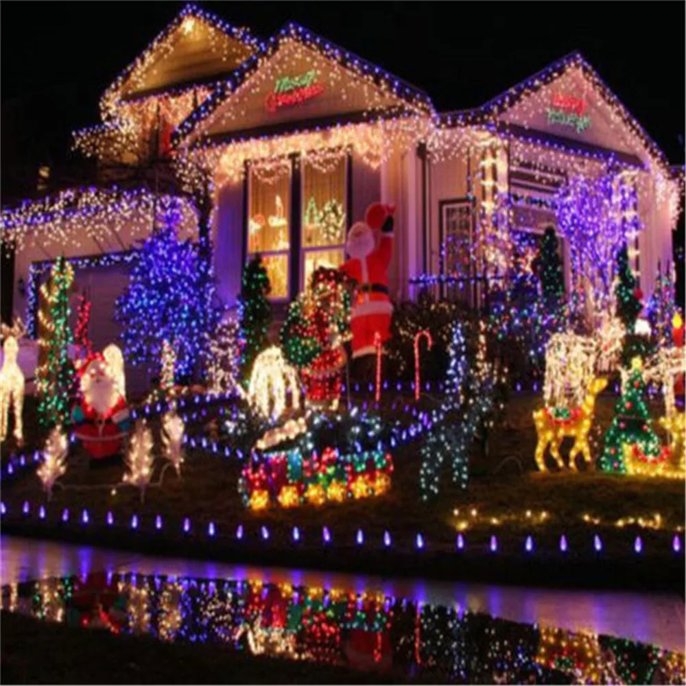 Christmas Lights 5M 10M 20M 30M 50M 100M Led String Fairy Light 8 Modes Christmas Lights For Wedding Party Holiday Lights