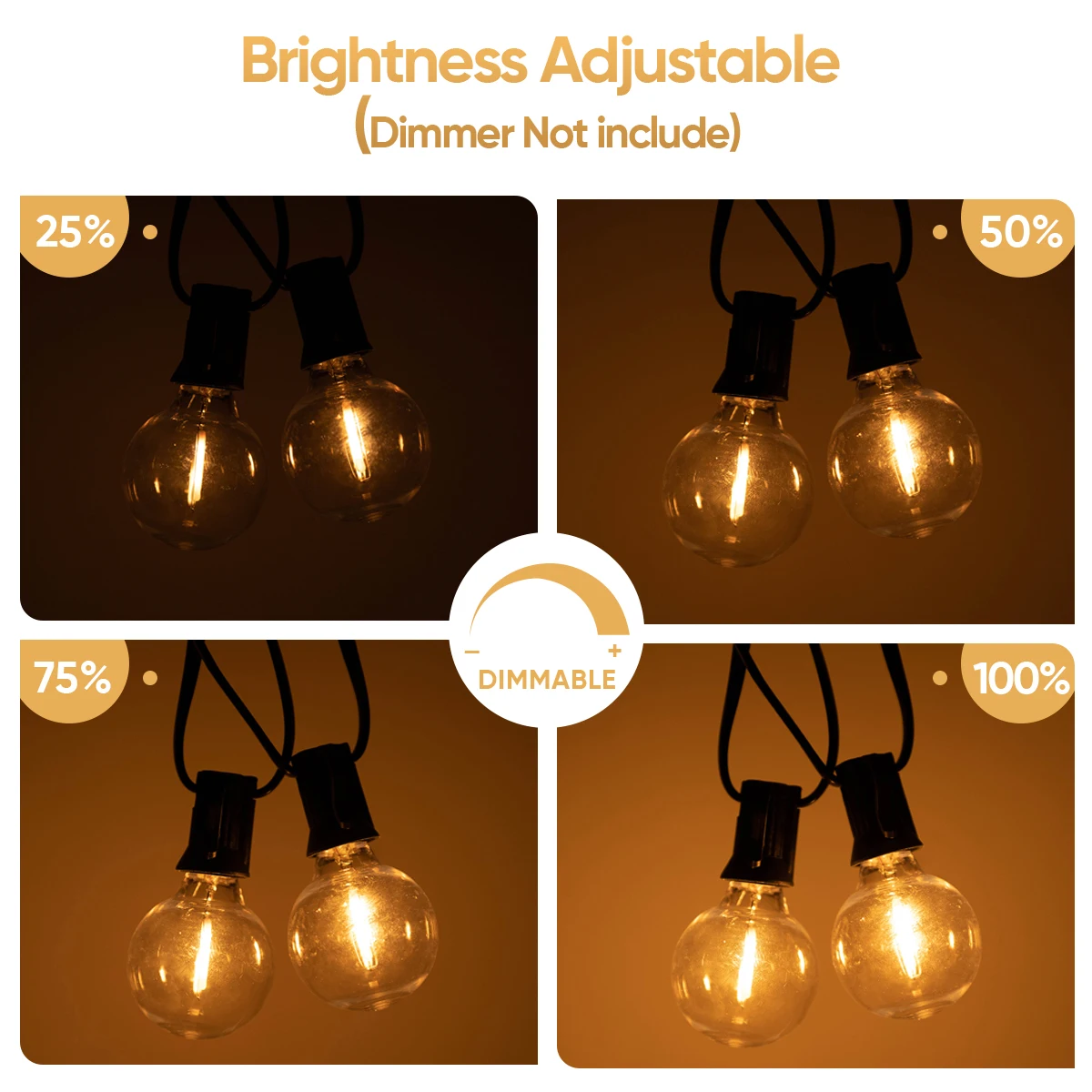 Shatterproof G40 String Light 220V 110V Led Outdoor Lights Garland E12 Waterproof Connectable Festoon Decoration Camping Light