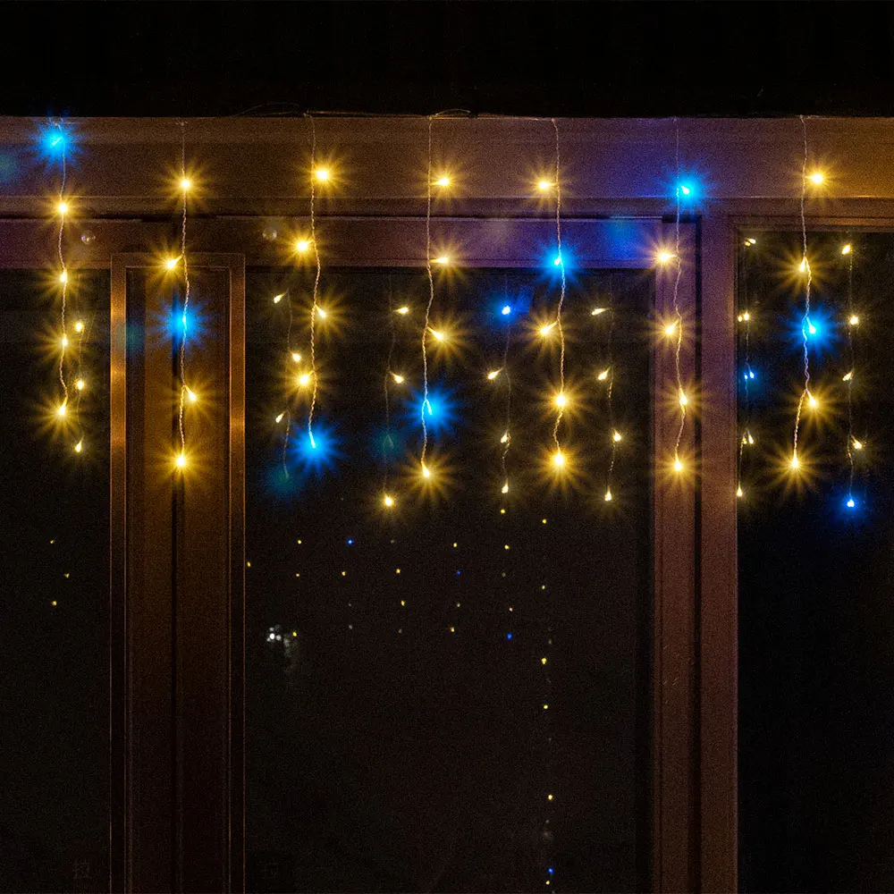 6M/12M LED Icicle String Lights Icicle Fairy Light Outdoor Garland For Christmas New Year Party Wedding Garden Patio Decoration