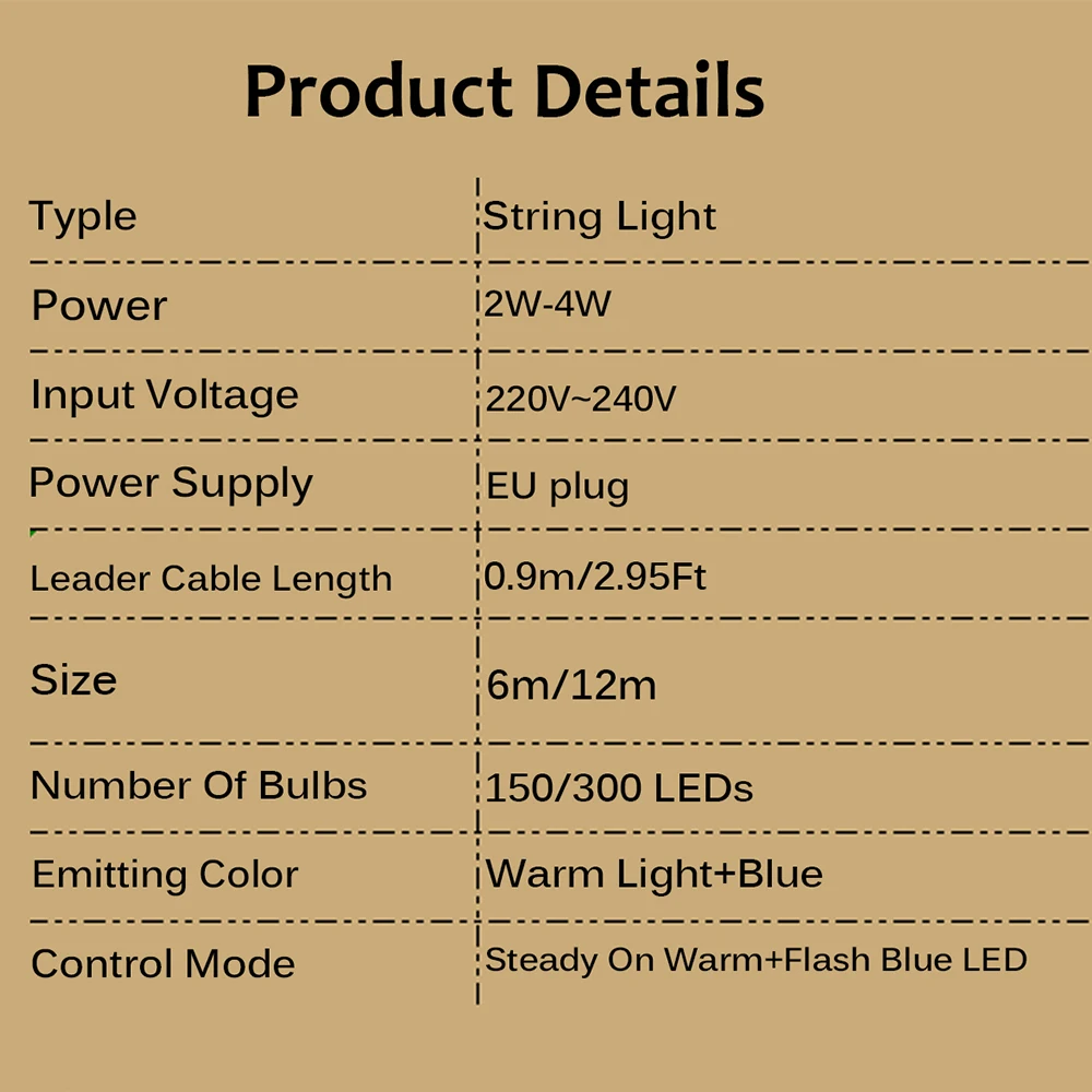 6M/12M LED Icicle String Lights Icicle Fairy Light Outdoor Garland For Christmas New Year Party Wedding Garden Patio Decoration