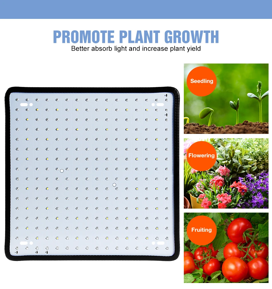 LED Plant Grow Light Full Spectrum Quantum Board Phytolamp Indoor Hydroponics Greenhouse Tent Grow Box Flower Cultivation Lamp
