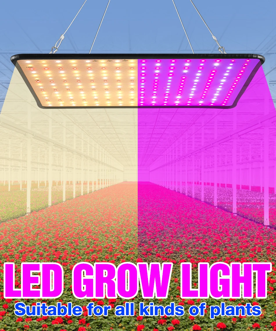 LED Plant Grow Light Full Spectrum Quantum Board Phytolamp Indoor Hydroponics Greenhouse Tent Grow Box Flower Cultivation Lamp
