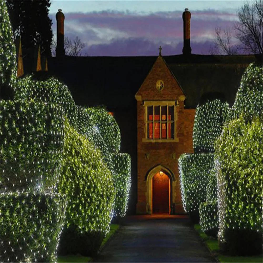 1.5MX1.5M 2x3M Garlands LED String Christmas Net Lights Fairy Xmas Party Outdoor Garden Wedding Decoration Home Curtain Decor