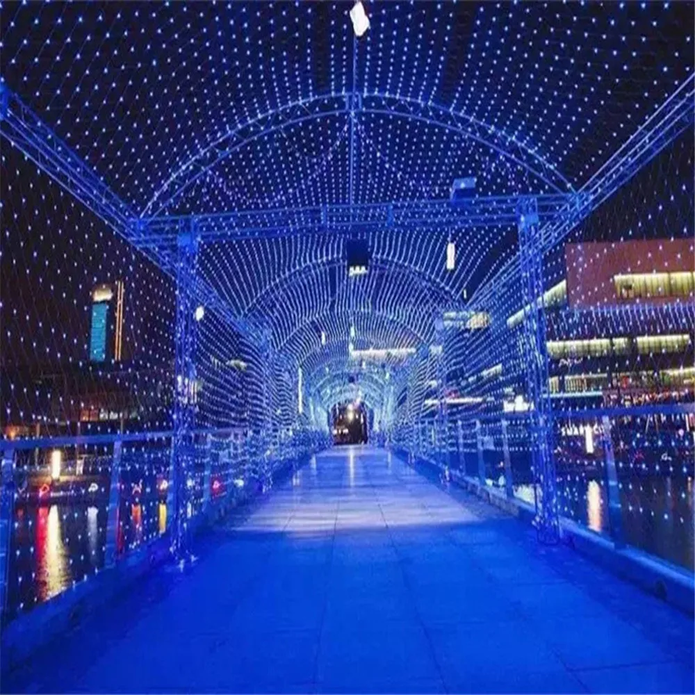 1.5MX1.5M 2x3M Garlands LED String Christmas Net Lights Fairy Xmas Party Outdoor Garden Wedding Decoration Home Curtain Decor
