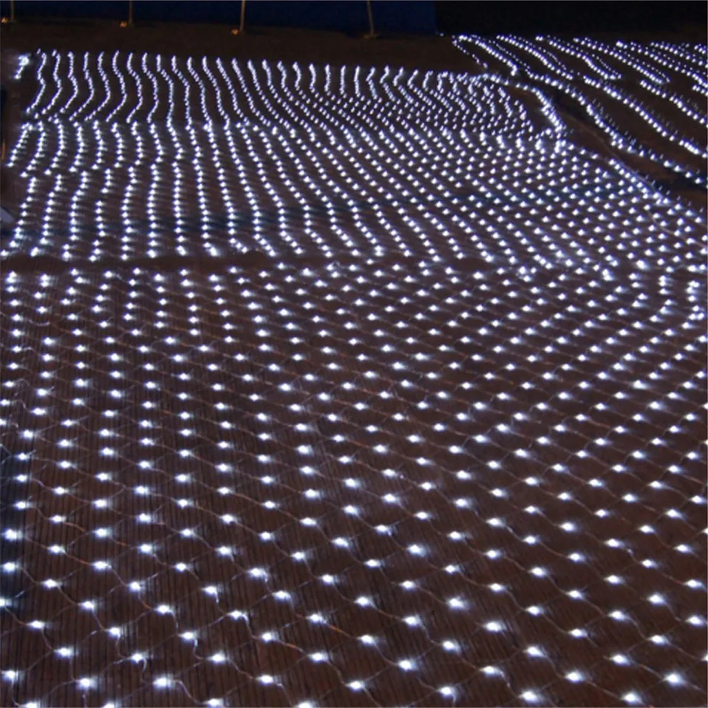 1.5MX1.5M 2x3M Garlands LED String Christmas Net Lights Fairy Xmas Party Outdoor Garden Wedding Decoration Home Curtain Decor