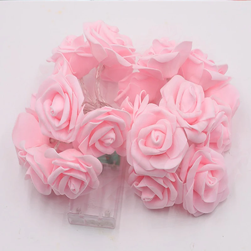 3m LED Rose String Lights for Valentine's Day Wedding Girl Heart Room Garden Decoration Night Light Christmas Fairy Lights Decor