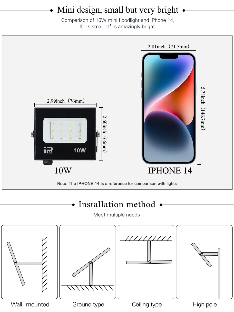 LED Flood Light Spotlight AC220V 100W 200W IP66 Waterproof LED Black Shell Garden Street Gate Wall Floodlights