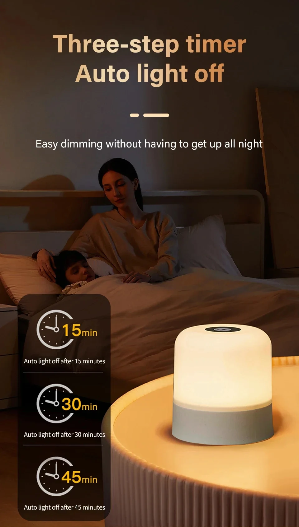 GGbingo 16 Colors LED Table Lamp - Touch & Remote Control Dimmable Rechargeable Bedside Night Lamp for Room Decor