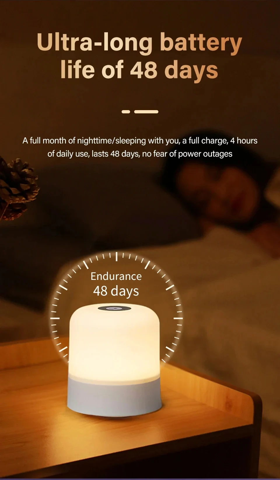 GGbingo 16 Colors LED Table Lamp - Touch & Remote Control Dimmable Rechargeable Bedside Night Lamp for Room Decor