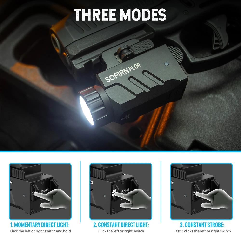 SOFIRN PL09 Tactical Flashlight SST40 LED Light 1600lm Rechargeable Lightweight High Lumen with Strobe Mode