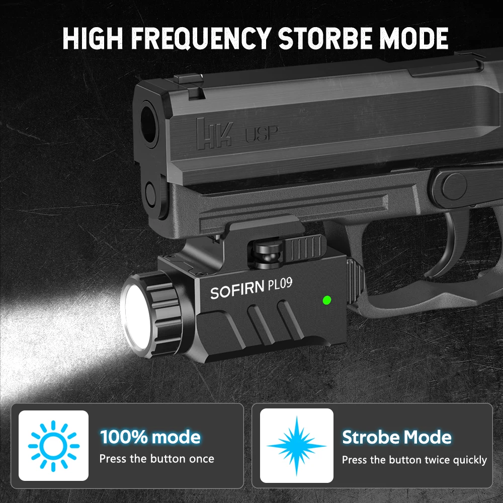 SOFIRN PL09 Tactical Flashlight SST40 LED Light 1600lm Rechargeable Lightweight High Lumen with Strobe Mode