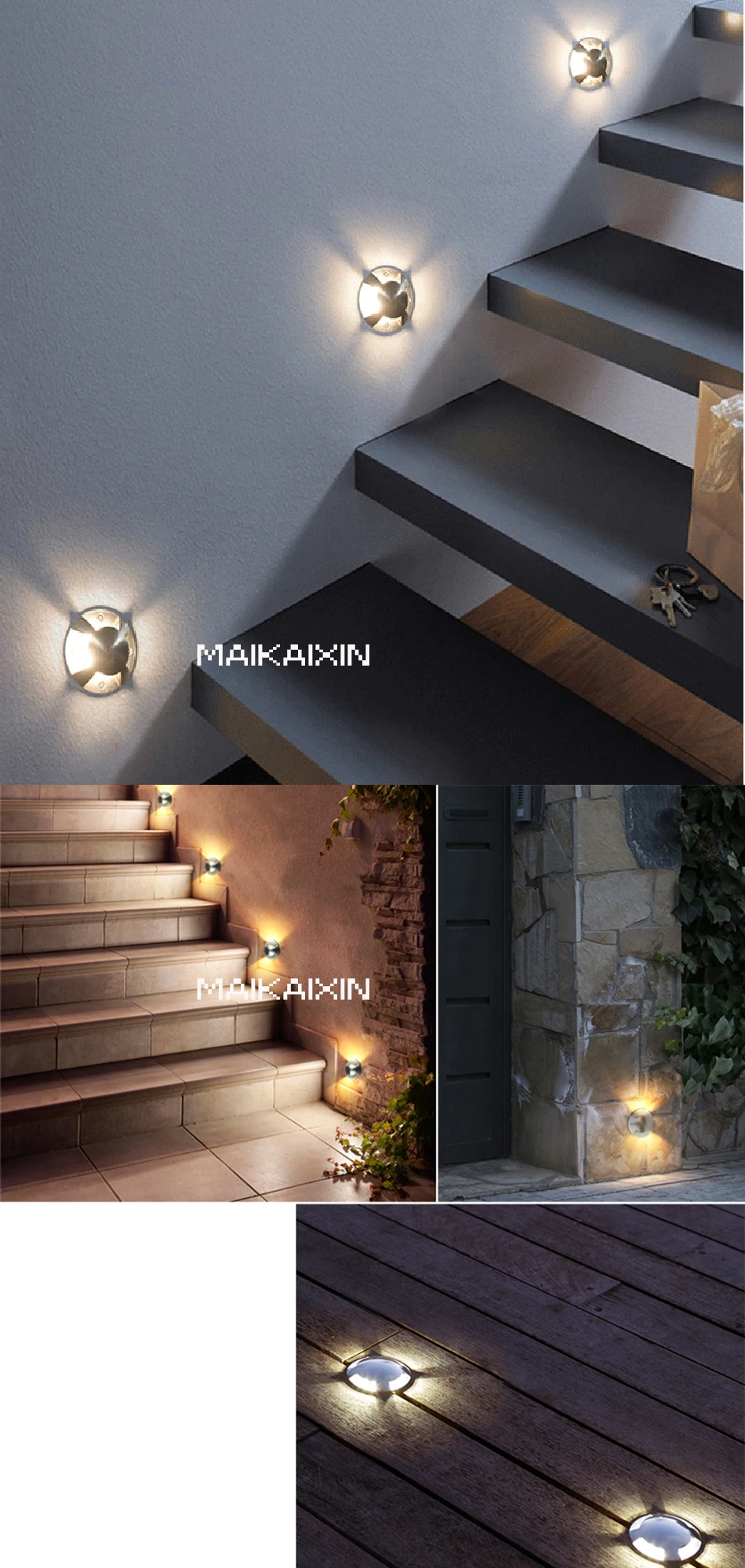 IP67 DC12/24V Outdoor Lighting 3W 5W Garden Yard Step Stairs Floor Deck LED Recessed Inground Lamps Underground Spotlight 220V