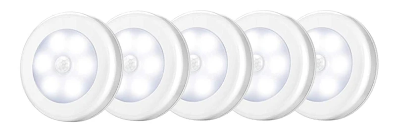 AAA Battery Power Infrade Motion Sensor Night Lights Light Control Automatic Sensor Switch ON OFF Night Light for Stair Cupboard