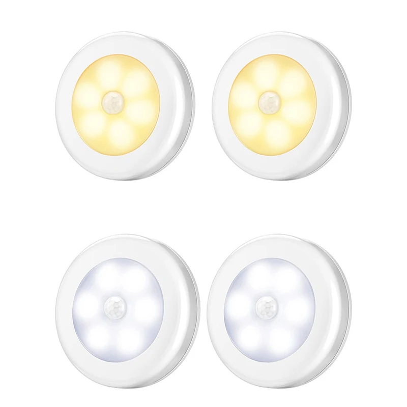 AAA Battery Power Infrade Motion Sensor Night Lights Light Control Automatic Sensor Switch ON OFF Night Light for Stair Cupboard