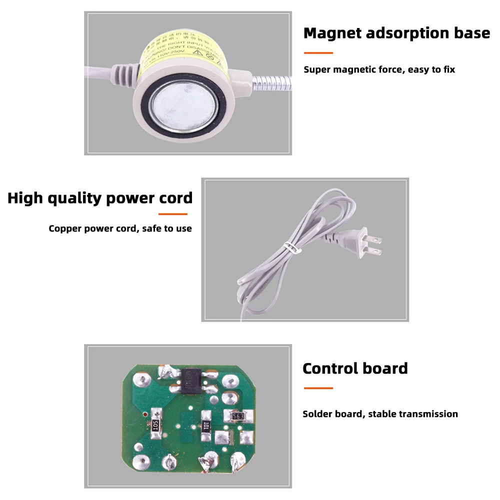 30 LED Industrial Sewing Machine Lighting Lamp Clothing Machine Accessories Work Light 360° Flexible Gooseneck Industrial Lights