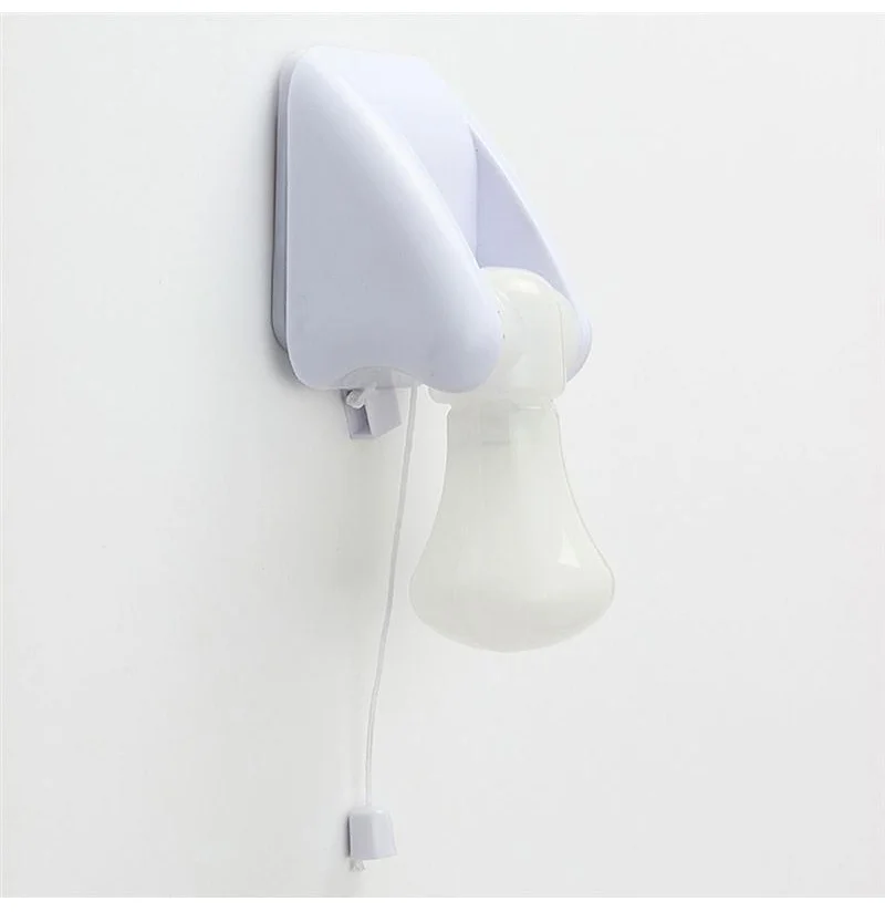 LED Pull Cord Wall Night Lights Cabinet Closet Table Lamp Self Adhesive Bulb For Home Toilet Bedroom Lighting Battery Operated