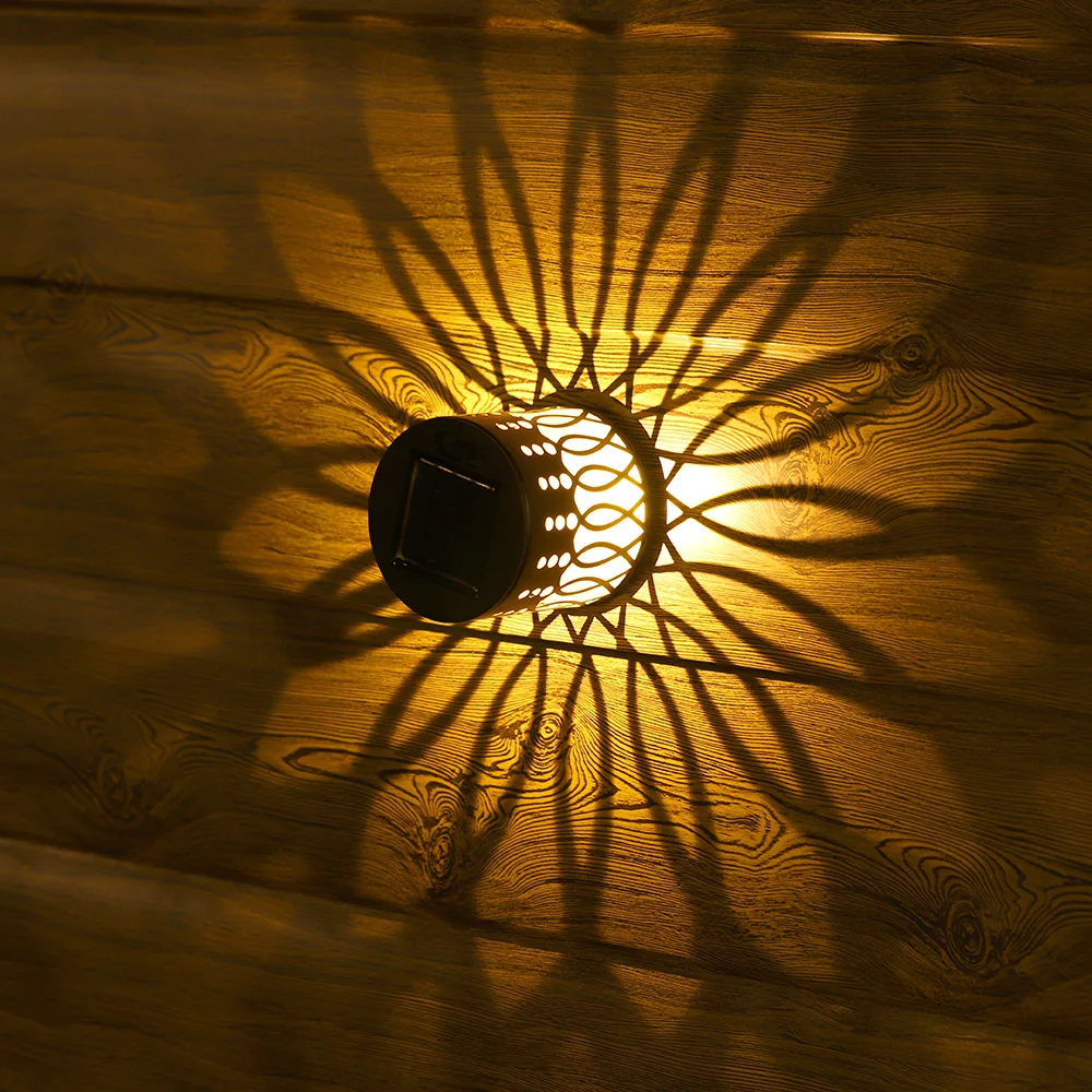 Solar Mandala Fence Wall Lights Garden Decoration Party Courtyard Decoration Solar Garden Light Garden Patio Walkway Decor