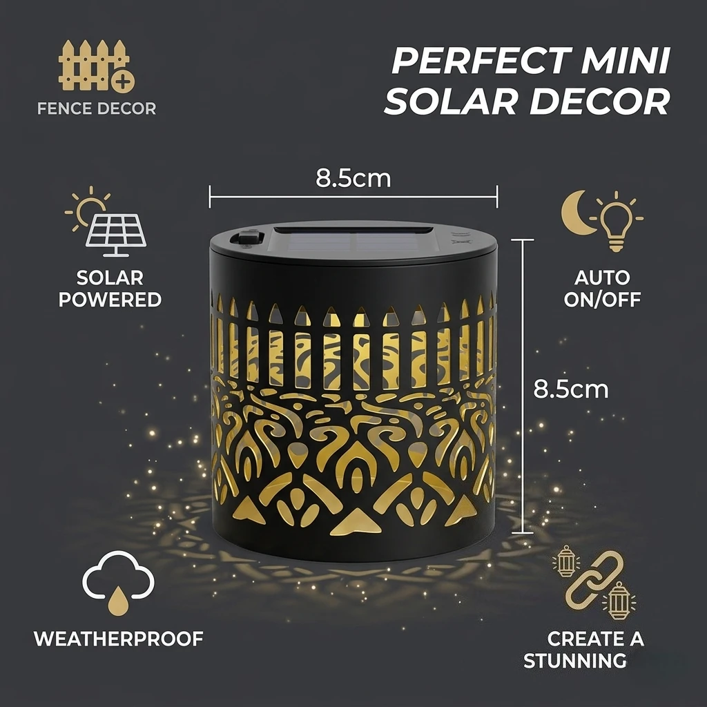 Solar Mandala Fence Wall Lights Garden Decoration Party Courtyard Decoration Solar Garden Light Garden Patio Walkway Decor