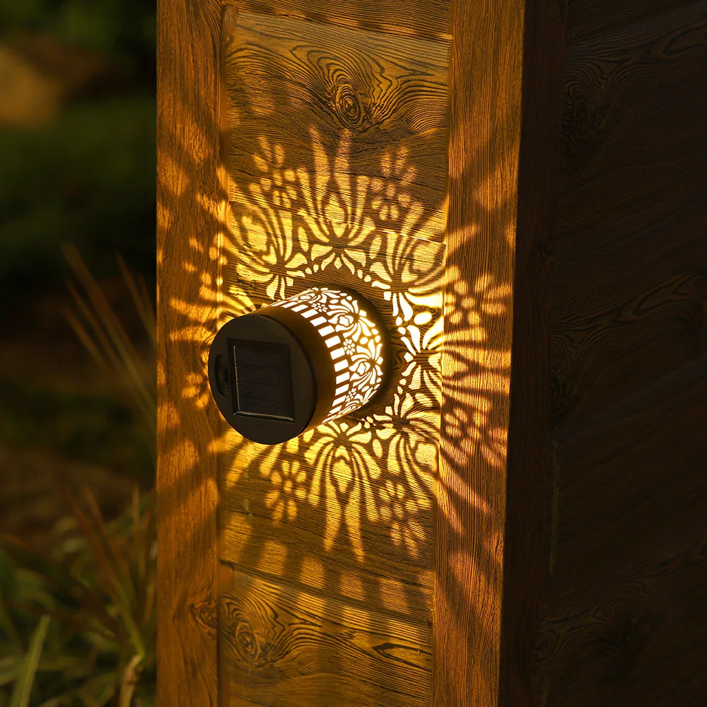Solar Mandala Fence Wall Lights Garden Decoration Party Courtyard Decoration Solar Garden Light Garden Patio Walkway Decor