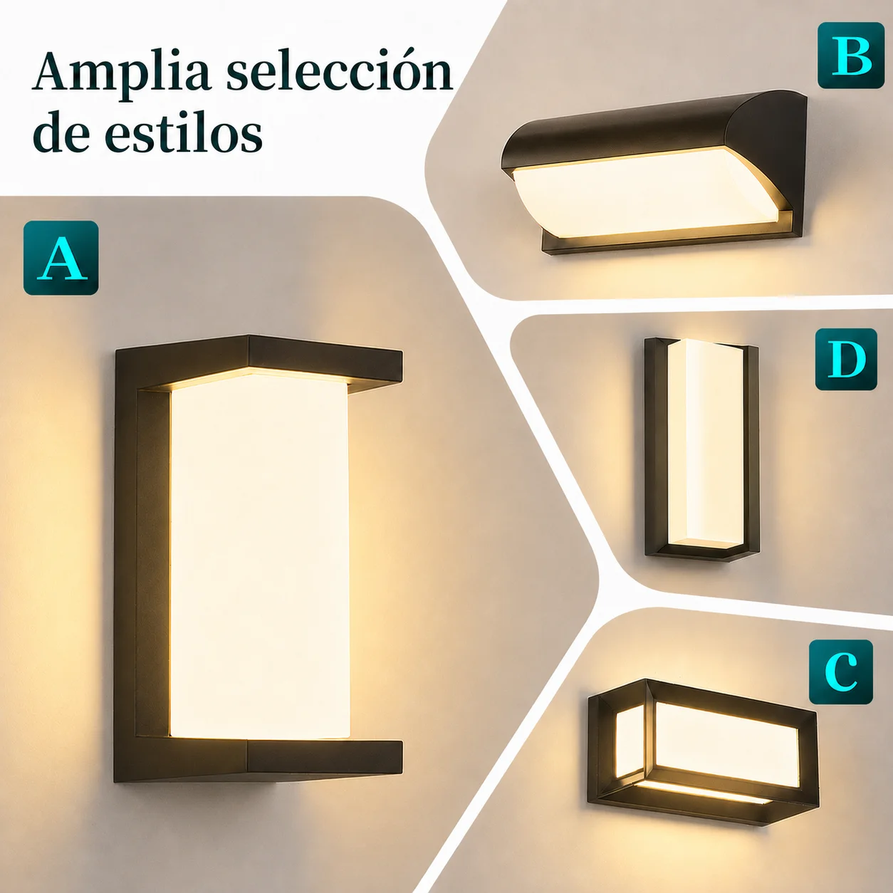Modern Square Wall Light LED Flush Mount Black Home Decor Wall Sconce IP65 Waterproof for Balcony Living Room Bedroom 25W