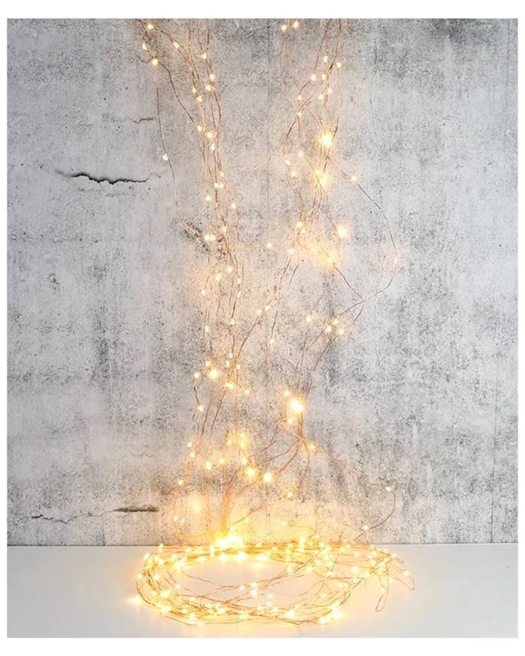 Solar Powered LED Branch Lights With Copper Waterproof Waterfall Light For Garden Party Outdoor Christmas Tree Decoration