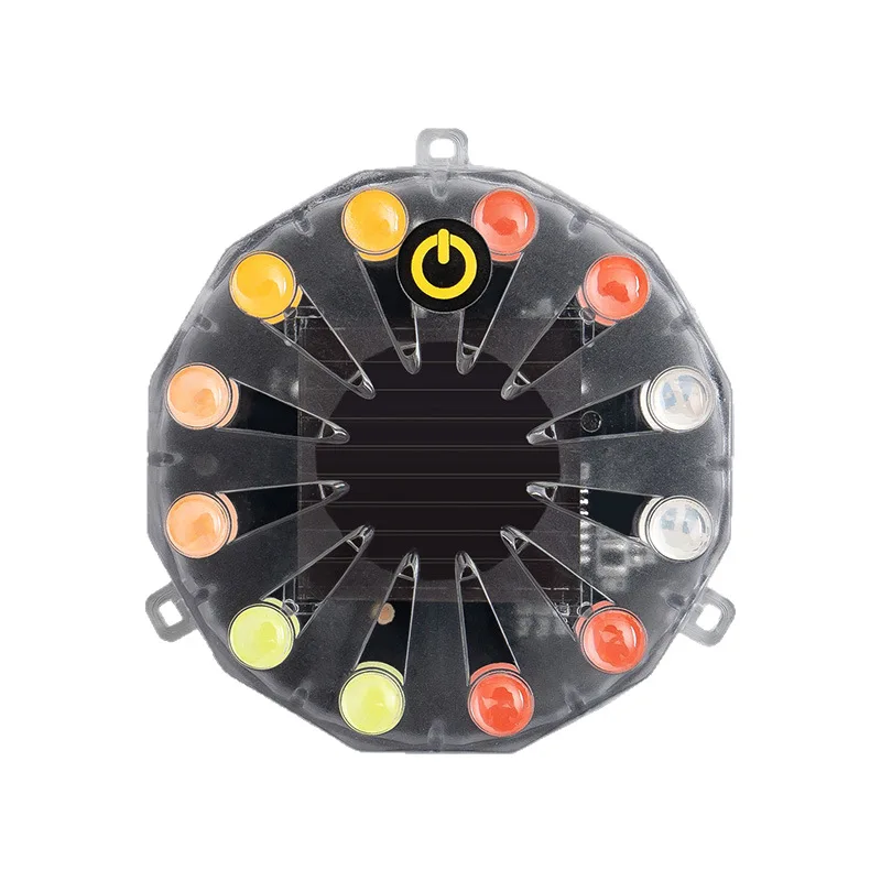 Solar Colorful Warning Flash Light Strong Paste Truck Night Width Tail Light Brake Car Anti-Rear Collision LED Indicator Lamp