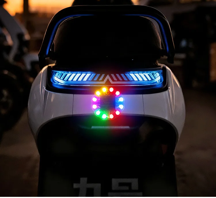 Solar Colorful Warning Flash Light Strong Paste Truck Night Width Tail Light Brake Car Anti-Rear Collision LED Indicator Lamp
