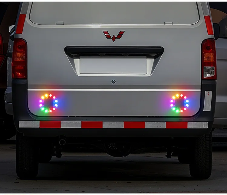 Solar Colorful Warning Flash Light Strong Paste Truck Night Width Tail Light Brake Car Anti-Rear Collision LED Indicator Lamp
