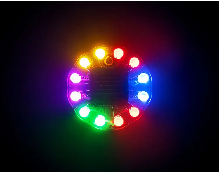Solar Colorful Warning Flash Light Strong Paste Truck Night Width Tail Light Brake Car Anti-Rear Collision LED Indicator Lamp
